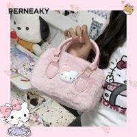 Túi đeo vai nữ PENEAKY, Túi xách hoạt hình sang trọng màu hồng, Túi đeo chéo mềm mại dung tích lớn