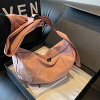 Túi Đeo Vai Nữ Túi Vải Nylon Nữ Dung Tích Lớn 2025 Phong Cách Mới Kết Cấu Hợp Thời Trang Xuân Hè Băng Thông Rộng Đeo Vai Túi Bán Chạy Túi Bánh Bao