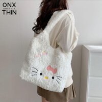 Túi đeo vai ONXTHIN, Túi xách Hello Kitty sang trọng, Túi Tote sức chứa lớn hoạt hình Kawaii