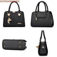 Túi đeo vai OUTDOROASIS, Túi đeo chéo màu đen Túi công sở Pu, Túi xách mẹ di động dung tích lớn phong cách Hàn Quốc phù hợp Du lịch