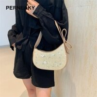Túi đeo vai PENEAKY, Túi rơm mây bện thủ công, Túi xách dệt cỏ Bohemian dung tích lớn thời trang cho kỳ nghỉ