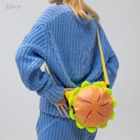 Túi đeo vai phô mai thời trang Jfory Túi lưu trữ di động Tote Nylon Hamburger Túi đeo chéo dành cho người lớn Mua sắm du lịch