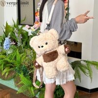 Túi đeo vai sang trọng VERGE LIMIT, Ba lô gấu sang trọng sáng tạo Love Bear, Túi đựng động vật gấu hoạt hình dễ thương đa năng thời trang ngoài trời
