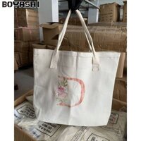Túi Đeo Vai Thêu Hoa Cổ Laid-Back Phong Cách Ins Nghệ Thuật Tay Mua Sắm Túi Vải Schoolbag