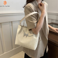 Túi đeo vai thiết kế nơ bằng da mềm Arctic Hunter Túi tote đi lại Hàn Quốc