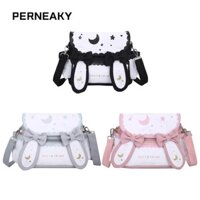 Túi đeo vai thỏ PENEAKY, Túi đeo chéo thắt nơ Lolita, Túi đeo chéo nữ phong cách Nhật Bản Kawaii
