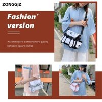 Túi đeo vai thỏ ZONGGJZ, Túi đeo chéo thắt nơ Lolita, Túi xách nữ ngọt ngào Kawaii phong cách Nhật Bản