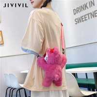 Túi đeo vai trẻ em búp bê dễ thương gấu dâu tây phong cách ngọt ngào hoạt hình ngày lễ thiết kế thời trang túi đeo chéo đa năng