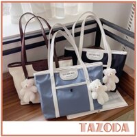 Túi đeo vai túi xách nữ TAZODA, túi xách vải canvas tui tote a4 ulzzang Hàn Quốc TX19