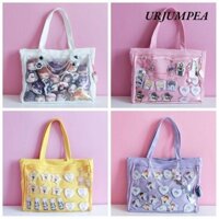 Túi Đeo Vai URJUMPEA, Túi Xách Trong Suốt Bông Tai Kẹp Vải, Thiết Kế Dung Tích Lớn Có Thể Tái Sử Dụng Túi Satchels Mua Sắm