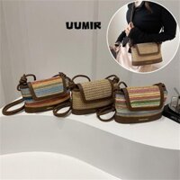 Túi đeo vai UUMIR, Túi rơm dệt bện thủ công, Túi xách cỡ lớn thời trang dành cho nữ Cô gái