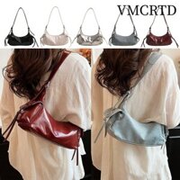 Túi Đeo Vai VMCRTD, Túi Satchels Bông Tai Kẹp Dung Tích Lớn, Quà Tặng Sáng Tạo Y2K PU Màu Bạc Túi Xách Nữ
