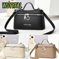 Túi đeo vai WUYYFAL, Túi đeo chéo thông thường bằng da PU, Túi xách vuông hình hộp dây kéo mịn chất lượng cao dành cho nữ