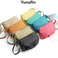 Túi đeo vai YUNAFIN, Da bò mềm có móc khóa Túi đựng bánh bao đeo chéo, Dây chuyền chống nước có thể điều chỉnh Túi Mini phù hợp cho nữ