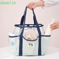 Túi đi biển lưới cầm tay SHANLIN, Túi Tote vệ sinh thoáng khí di động, Túi đeo vai INS Dung tích lớn Túi đeo vai du lịch khô nhanh Đi bơi kỳ nghỉ