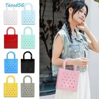 Túi đi biển TAOS, Túi Tote lỗ DIY chống thấm nước, Túi xách Mini PVC