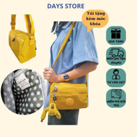 Túi Đi Chơi Đeo Chéo Tặng Móc Khóa, Túi Đi Làm Chất Liệu Vải Dù KT 22x16x10cm, Túi Vải Hàn Quốc Đẹp Mã KL2016