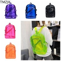 Túi đi học dành cho học sinh TMZJX, Ba lô trong suốt PVC màu kẹo, Túi đựng thanh thiếu niên dung tích lớn thời trang Túi du lịch Túi đeo vai trong suốt Học sinh / Bé gái