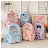Túi đi học FUDESHE, Ba lô học sinh Sanrio nhẹ, Túi đeo sau hoạt hình Kawaii HelloKitty Kuromi dành cho trẻ em