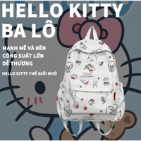 Túi đi học Hello kitty Ba lô Túi đi học nữ Ba lô dễ thương sanrio Túi đi học màu trắng Túi đi học màu hồng