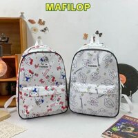 Túi đi học MAFILOP Hello Kitty, Ba lô vải Sanrio ngọt ngào, 2024 Kawaii Túi sách thẩm mỹ dung tích lớn dành cho bé gái