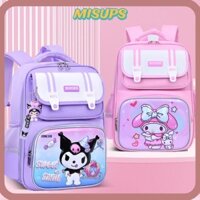 Túi đi học MISUPS, Túi đeo vai Kuromi Melody hoạt hình dễ thương, Thiết kế phản quang chống nước di động bền bỉ Đồ dùng học sinh cho lớp 1-3-6