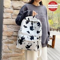 Túi đi học STICKERLAB, Ba lô sức chứa lớn Hello Kitty, Ba lô du lịch siêu nhẹ dễ thương dành cho học sinh hàng ngày