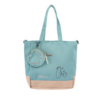 Túi đi học thêm cho nữ sinh cấp 2 cấp 3 cao cấp hình gấu 42x37x12CM VMC021261 xanh