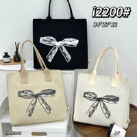 Túi đi học thêm nữ học sinh sinh viên có quai xách đeo chéo vải i2200