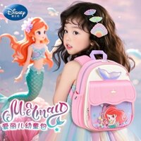 Túi đi học tiểu học công chúa nàng tiên cá Disney Ba lô mẫu giáo 3-7 tuổi