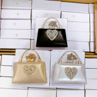 Túi đi tiệc quai kiềng đính đá sang chảnh size 20cm
