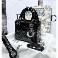 Túi D.I.O da bóng khoá bạc size 14-18-20. Túi xách đeo chéo cầm tay sang chảnh KH 17