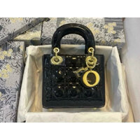 Túi dlO lady 3 ô trám quai xách size 17 fullbox