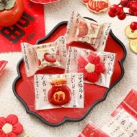 Túi đóng gói bông tuyết năm mới 2025 Bánh quy Bánh quy Nướng sữa Ngày Tate Nougat Kẹo kín Bao bì nhỏ BH250109