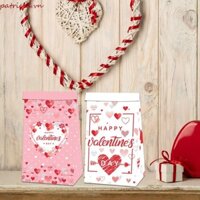 Túi đóng gói kẹo tình yêu HTGHTG, Túi quà tặng ngày lễ tình nhân thanh lịch nhẹ, Giấy sáng tạo có nhãn niêm phong Bánh quy di động Hộp giấy đóng gói Tiệc