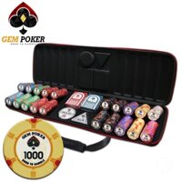 TÚI DU LỊCH 500 CHIP POKER SỨ CERAMIC 10G CAO CẤP - GEM OX®