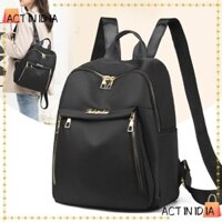 Túi du lịch ACTINIDIA, Ba lô nữ sức chứa lớn, Túi xách di động màu đen đơn giản