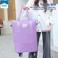 Túi du lịch có bánh xe 3 tầng size Lớn 60cm, thay thế vali tiện dụng,  Túi Đựng Quần Áo Chống Thấm Nước Sức Chứa Lớn.