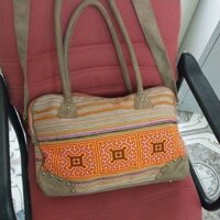 túi du lịch đeo vai, đeo chéo xịn sò thổ cẩm hàng handmade VN si Nhật 43x28x11