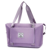 Túi du lịch gấp gọn cầm tay gắn vali kéo vải nylon chống nước size lớn nhiều ngăn tiện lợi đẹp giá rẻ 0338 - Purple