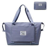 Túi du lịch gấp gọn cầm tay gắn vali kéo vải nylon chống nước size lớn nhiều ngăn tiện lợi đẹp giá rẻ 0338 - Sky Blue
