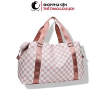 Túi Du Lịch Size Đại Caro Có Ngăn Tách Đồ Khô Ướt, Cài Vali Tiện Dụng Phong Cách Trẻ Trung Hiện Đại Sarus Crane SC25