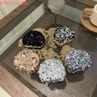 Túi dự tiệc dạ hội KINGQUEEN, Sáng bóng với túi đựng son môi gương, Túi xách Mini Dây chuyền sang trọng Sequin Bling Túi đeo vai Đảng