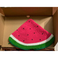 Túi dưa hấu đựng bút, đựng đồ dùng  (len handmade)