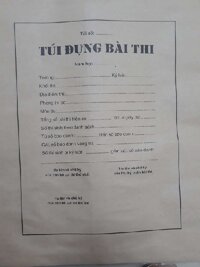 Túi đựng bài thi