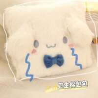 Túi đựng băng vệ sinh nhồi bông hình cô gái hoạt hình My Melody dễ thương Ins Cinnamoroll, túi lưu trữ băng vệ sinh, túi đựng băng vệ sinh KEBN