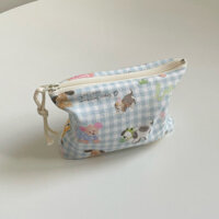 Túi đựng băng vệ sinh nữ mùa thu đông bằng cotton chải, có khóa kéo, nhỏ gọn, di động, dễ thương