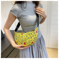 Túi đựng bánh bao cotton GDSS Túi đeo chéo cotton bên trong túi bánh bao nguyên bản Túi đeo chéo túi đựng thân túi uniqlo dành cho nữ