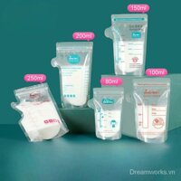 Túi Đựng Bảo Quản Sữa Mẹ Dung Tích 100ml 80ml 150ml 200ml Tiện Dụng