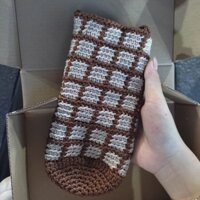 TÚI ĐỰNG BÌNH NƯỚC CARO SỢI DỆT - có thể chọn màu khác